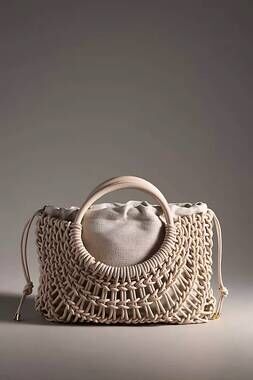 NEW DOLCE VITA women's azure woven handbag in bone